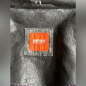 Hugo Boss heavy leather biker jacket. Perfect condition. Size XL